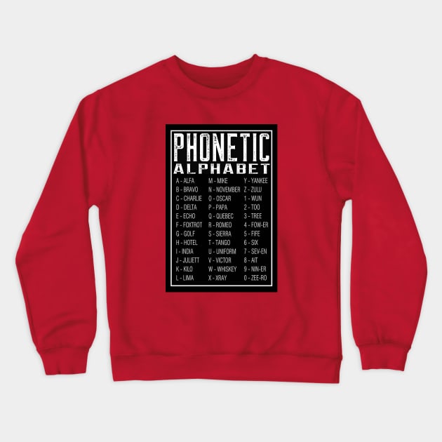 PHONETIC ALPHABET Crewneck Sweatshirt by Cult Classics